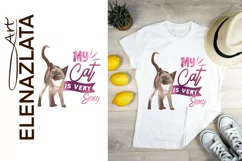 My Cat is Very Sexy sublimation Cat clipart Product Image 2