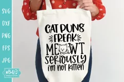 Cat Puns Freak Meowt - Funny Cat Quote - Cat Lover SVG Product Image 3