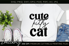 Cute Kitty Cat SVG Cut Files Pet Paw Prints SVG Cat Mom SVG Product Image 4