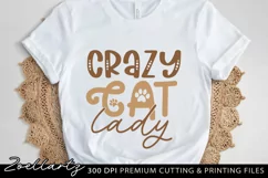Crazy Cat Lady SVG PNG EPS DXF Paw Prints SVG Cat Mom SVG Product Image 2