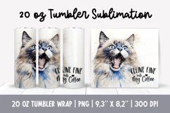 Cat Mom 20 Oz Skinny Tumbler Wrap Sublimation Birman Product Image 1