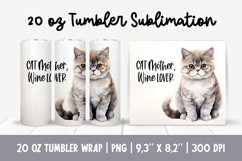 Cat Mom 20 Oz Skinny Tumbler Wrap Sublimation Exotic Product Image 1