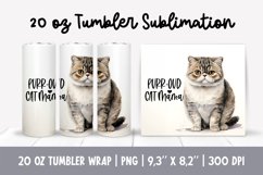 Cat Mom 20 Oz Skinny Tumbler Wrap Sublimation Exotic Product Image 1