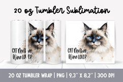 Cat Mom 20 Oz Skinny Tumbler Wrap Sublimation Himalayan Product Image 1