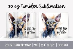 Cat Mom 20 Oz Skinny Tumbler Wrap Sublimation sphynx Product Image 1