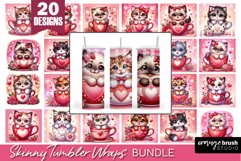 Cat Tumbler Sublimation Bundle- Valentines Day Tumbler Wrap