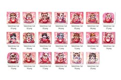 Cat Tumbler Sublimation Bundle- Valentines Day Tumbler Wrap