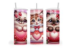 Cat Tumbler Sublimation Bundle- Valentines Day Tumbler Wrap