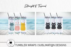 cat wraps shown on tumblers