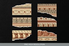 Cat Vintage Pattern Torn Paper Product Image 1