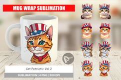 Mug Wrap Cat Patriotic Product Image 1