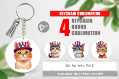 Keychain Cat Patriotic Product Image 1