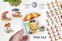 Summer Cat Sticker Product Image 1