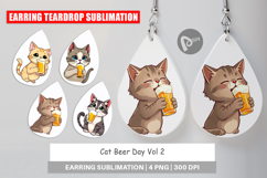 Earring Cat Beer Day Product Image 1