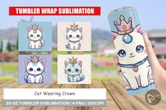 Tumbler Wrap Cat Wearing Crown Product Image 1