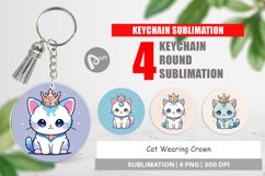Keychain Cat Wearing Crown Product Image 1