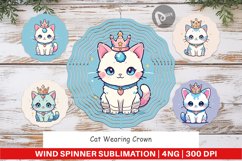 Wind Spinner Cat Wearing Crown Product Image 1