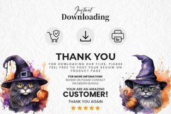 Halloween watercolor clipart, cat witch sublimation, Halloween sublimation designs, watercolor witch clipart, Halloween cat clipart, witch cat bundle, Halloween watercolor bundle, cat witch designs, watercolor cat clipart, witch sublimation bundle, Hallow