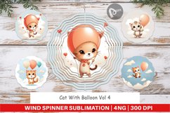 Wind Spinner Cat With Balloon Product Image 1