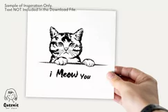 Peeking Cat SVG | Peeping Kitten PNG | Pet Illustration Product Image 4
