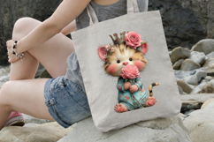 Cat With Crown And Mother's Day Rose clipart Product Image 3