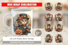 Mug Wrap Design Steampunk Cat Product Image 1