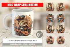 Mug Wrap Design Steampunk Cat Product Image 1