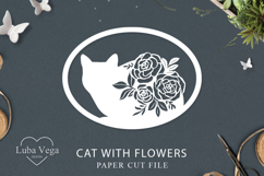 Frame cat lover/ Cat lover monogram SVG Product Image 1