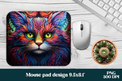 Psychedelic cat mouse pad sublimation bundle PNG design Product Image 4