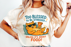 Funny Cat Pizza PNG, Sublimation Design. Product Image 2