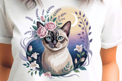 Kitten with Roses PNG Sublimation Product Image 1