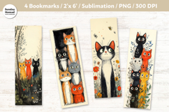 Cute Cat Bookmark , Printable Crafts, 4 PNG Product Image 1