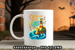Catch Me At The Coast PNG Design