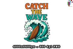 Catch The Wave Surfboard PNG File