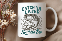 Catch Ya Later Southern Boy SVG - Funny Fishing Bass PNG Product Image 2