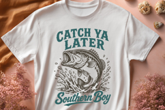 Catch Ya Later Southern Boy SVG - Funny Fishing Bass PNG Product Image 3
