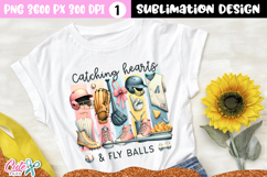 baseball coquette Sublimation Design