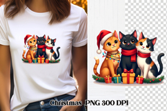 Christmas cat clipart PNG | Christmas animal sublimation Product Image 1