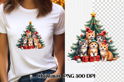 Christmas cat clipart PNG | Christmas animal sublimation Product Image 1