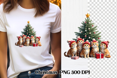 Christmas cat clipart PNG | Christmas animal sublimation Product Image 1
