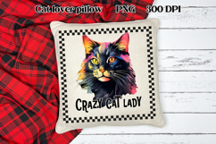 Rainbow cat clipart PNG design | Cat sublimation design Product Image 1