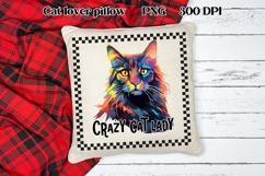 Rainbow cat clipart PNG design | Cat sublimation design Product Image 1