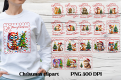 Christmas funny cat sublimation | Christmas clipart design Product Image 1