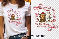Christmas funny cat sublimation | Christmas clipart design Product Image 1