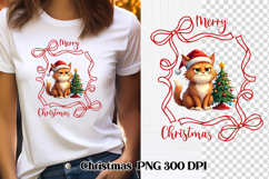 Christmas funny cat sublimation | Christmas clipart design Product Image 1