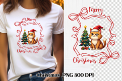 Christmas funny cat sublimation | Christmas clipart design Product Image 1