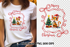 Christmas funny cat sublimation | Christmas clipart design Product Image 1