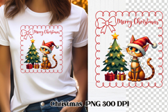 Christmas funny cat sublimation | Christmas clipart design Product Image 1