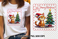Christmas funny cat sublimation | Christmas clipart design Product Image 1
