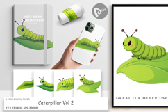 Digital Paper Spring Caterpillar Product Image 1